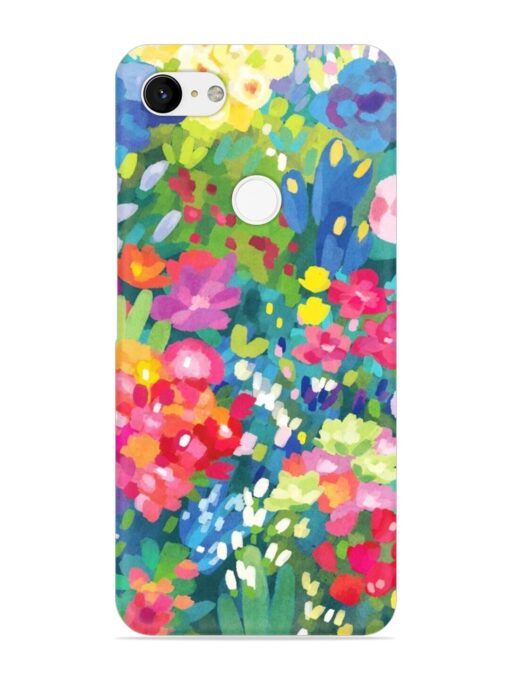 Watercolor Flower Art Snap Case for Google Pixel 3 Xl Zapvi