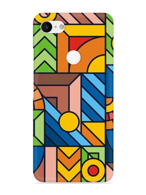 Colorful Geometric Snap Case for Google Pixel 3 Xl Zapvi