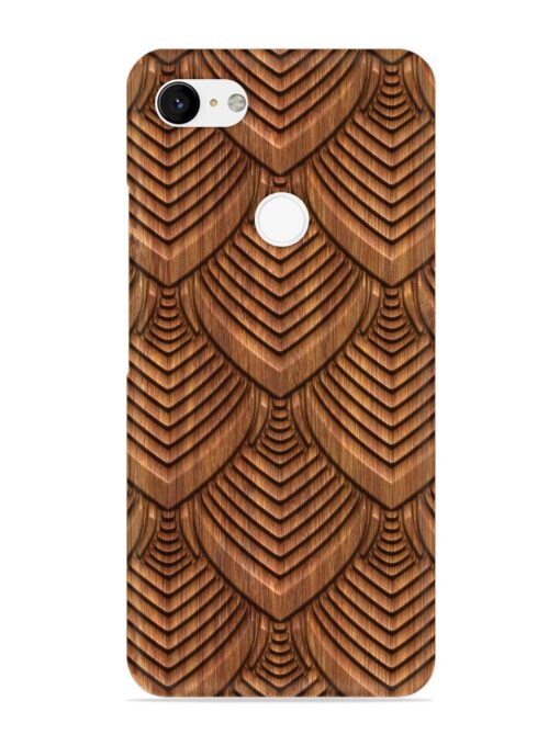 Carved Pattern On Snap Case for Google Pixel 3 Xl Zapvi