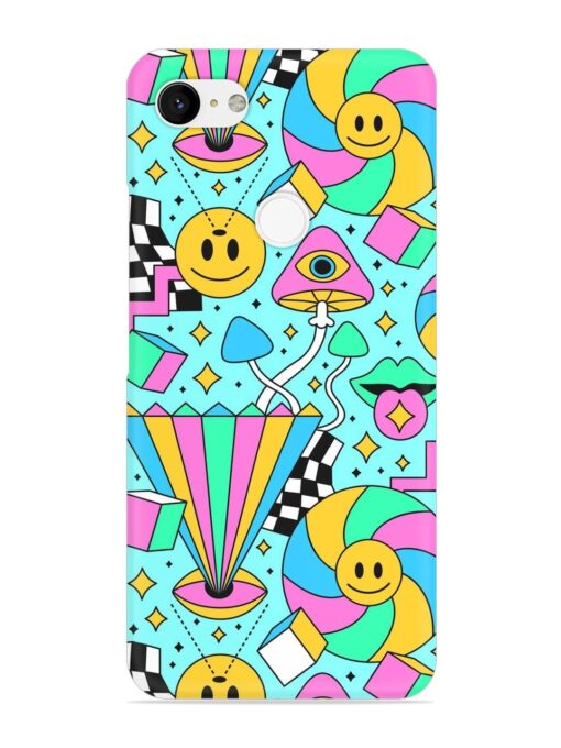 Trippy Rainbow 60S Snap Case for Google Pixel 3 Xl Zapvi