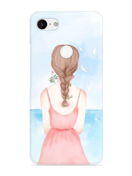 Watercolor Girl Vector Snap Case for Google Pixel 3 Xl Zapvi