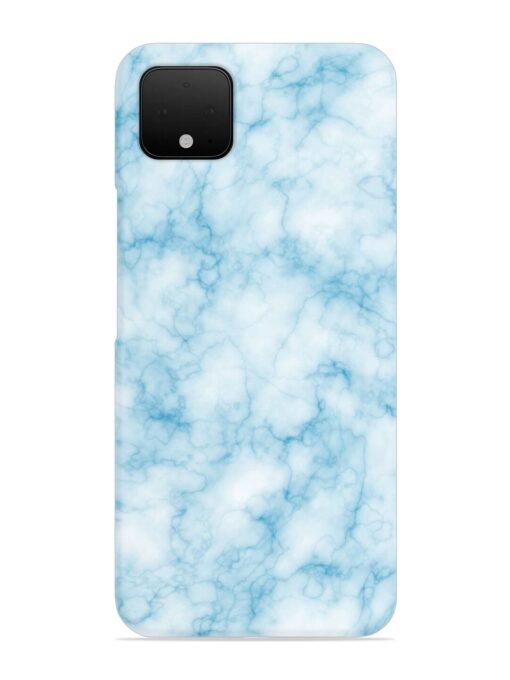 Blue White Natural Marble Snap Case for Google Pixel 4 Zapvi