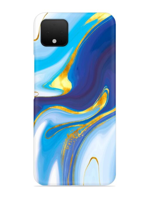 Watercolor Background With Golden Foil Snap Case for Google Pixel 4 Zapvi