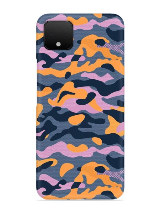 Camouflage Army Military English Orange Art Snap Case for Google Pixel 4 Zapvi