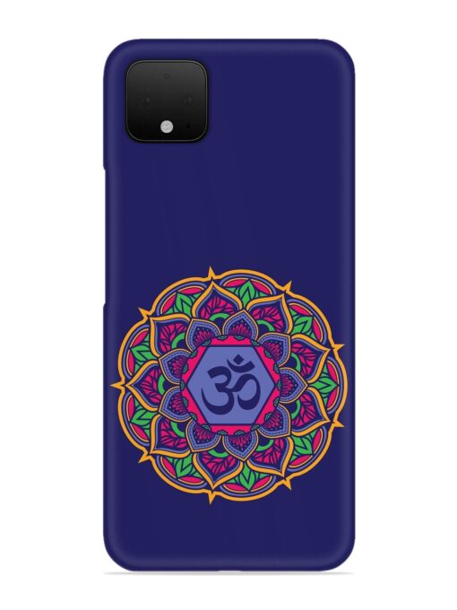 Om Mandala Art Blue Snap Case for Google Pixel 4 Zapvi