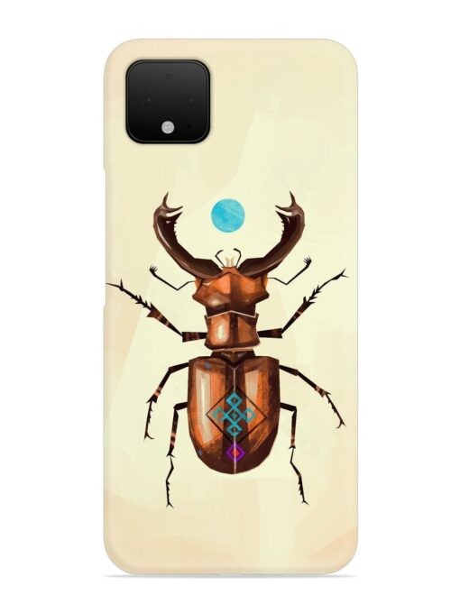 Stag Beetle Vector Snap Case for Google Pixel 4 Zapvi