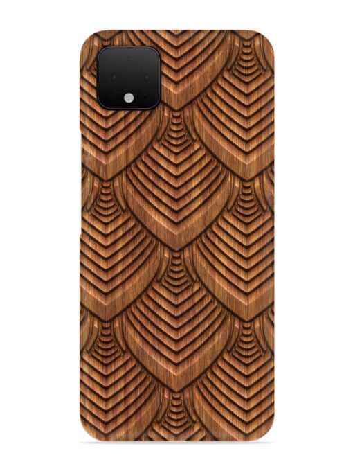 Carved Pattern On Snap Case for Google Pixel 4 Zapvi