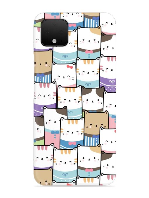 Cute Adorable Cat Snap Case for Google Pixel 4 Zapvi