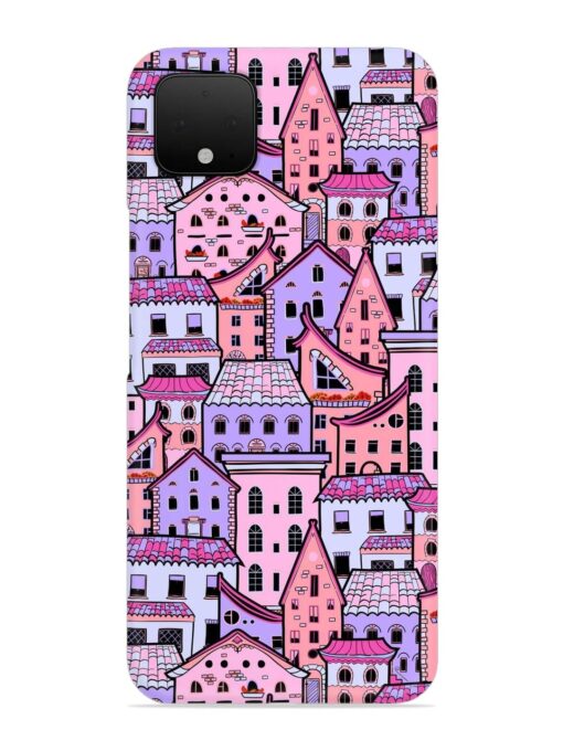 Seamless Pattern Houses Snap Case for Google Pixel 4 Zapvi