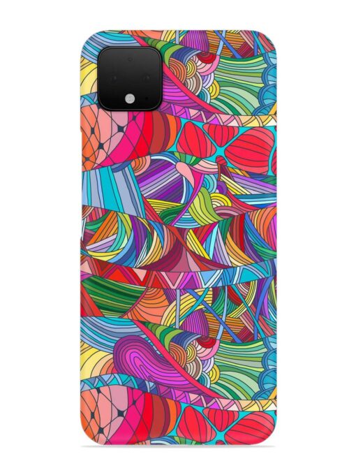 Seamless Patterns Hand Drawn Snap Case for Google Pixel 4 Zapvi