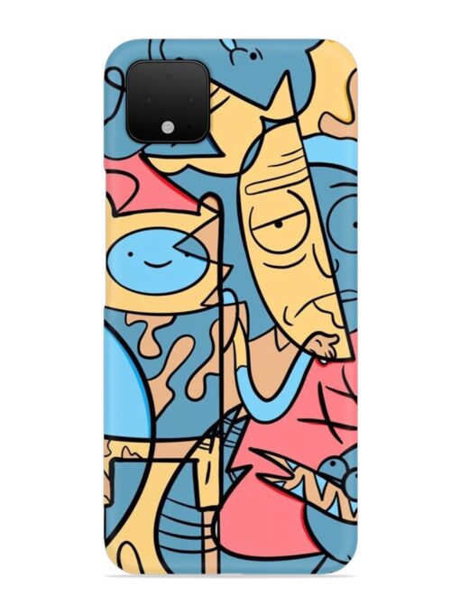 Silly Face Doodle Snap Case for Google Pixel 4 Zapvi