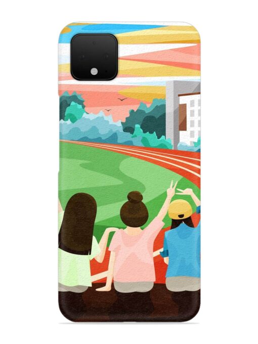 School Playground Snap Case for Google Pixel 4 Zapvi