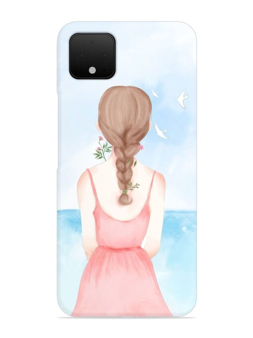 Watercolor Girl Vector Snap Case for Google Pixel 4 Zapvi