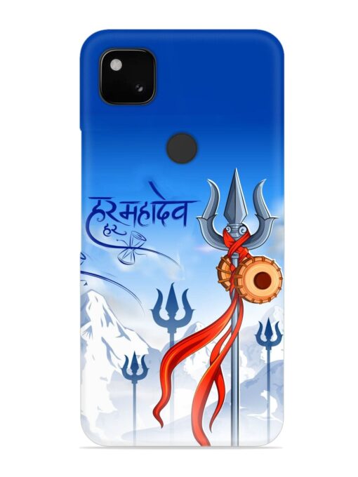 Har Har Mahadev Trishul Snap Case for Google Pixel 4A Zapvi