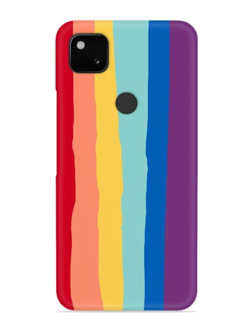 Rainbow Genuine Liquid Snap Case for Google Pixel 4A Zapvi