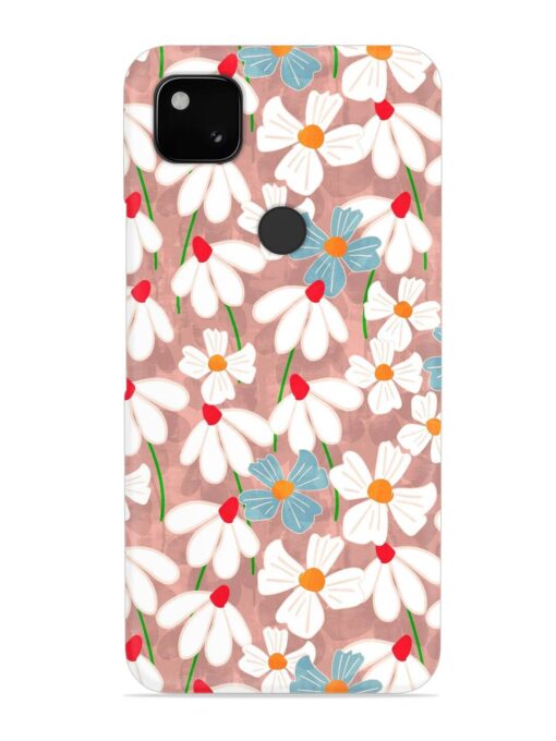 Abstract Petal Flowers Snap Case for Google Pixel 4A Zapvi