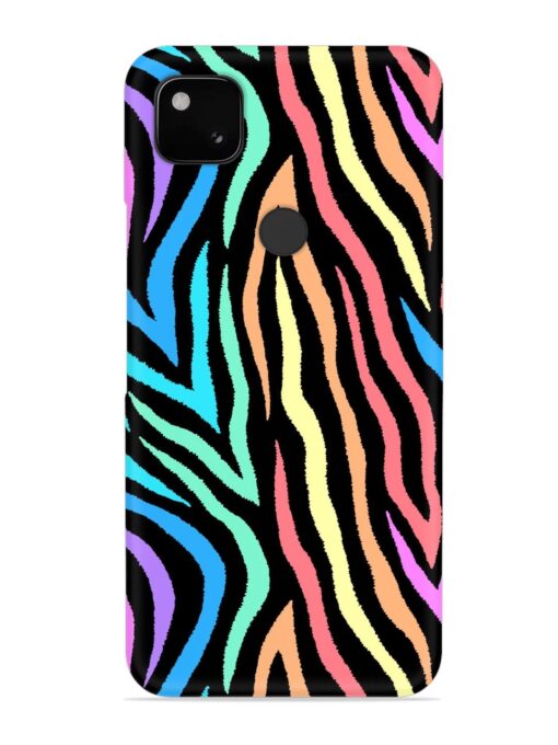 Colorful Abstract Zebra Snap Case for Google Pixel 4A Zapvi