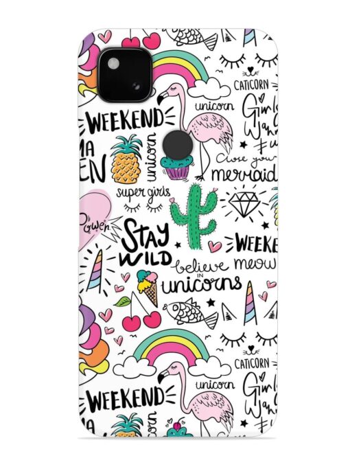 Unicorn Ice Cream Snap Case for Google Pixel 4A Zapvi