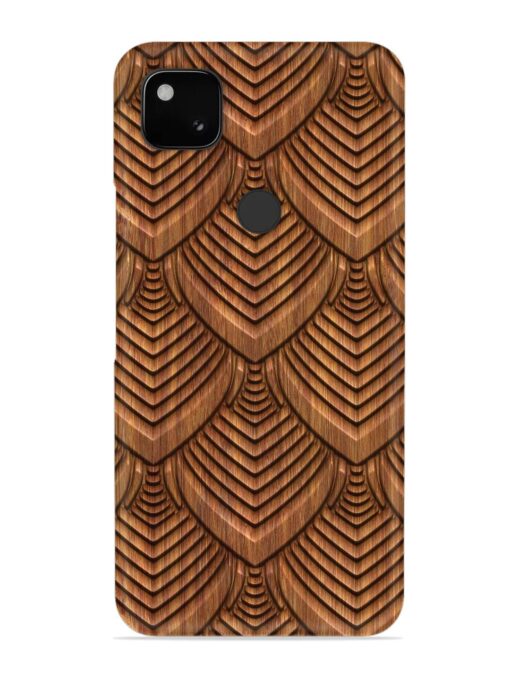 Carved Pattern On Snap Case for Google Pixel 4A Zapvi