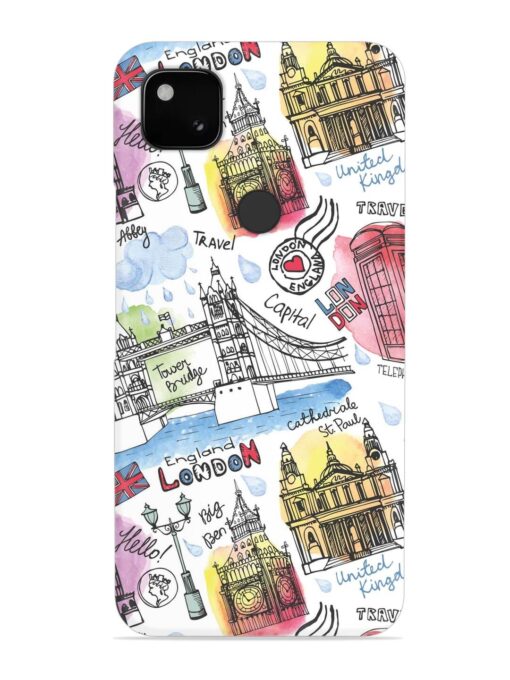 Vector London Landmark Snap Case for Google Pixel 4A Zapvi