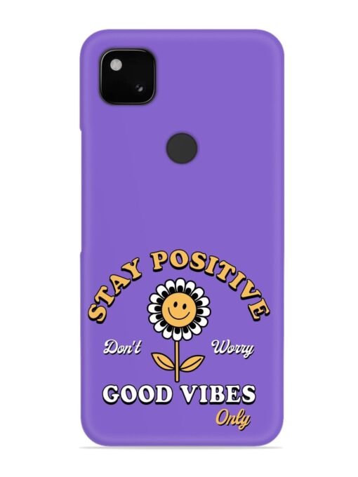 Retro Positive Flower Snap Case for Google Pixel 4A Zapvi