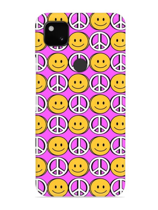 Smiley Face Peace Snap Case for Google Pixel 4A Zapvi