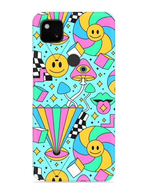 Trippy Rainbow 60S Snap Case for Google Pixel 4A Zapvi