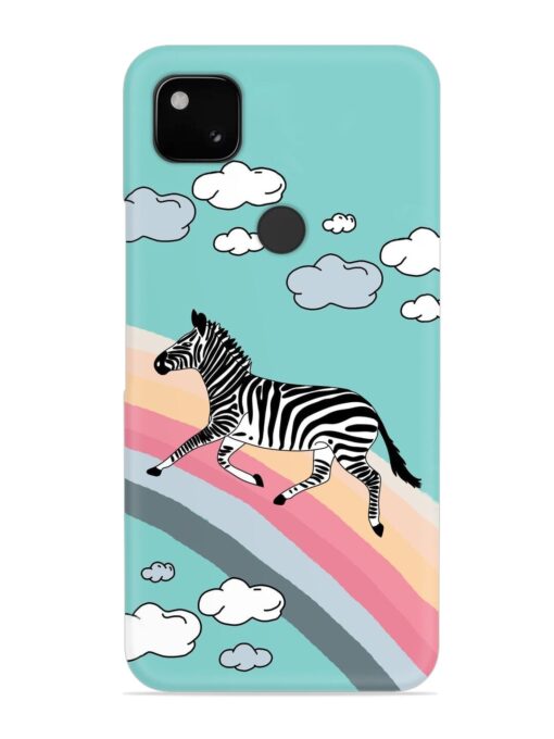 Running Zebra Snap Case for Google Pixel 4A Zapvi