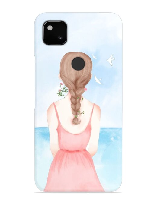 Watercolor Girl Vector Snap Case for Google Pixel 4A Zapvi