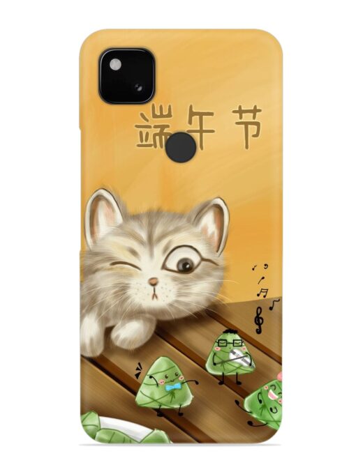 Cat Scorpion Dancing Snap Case for Google Pixel 4A Zapvi