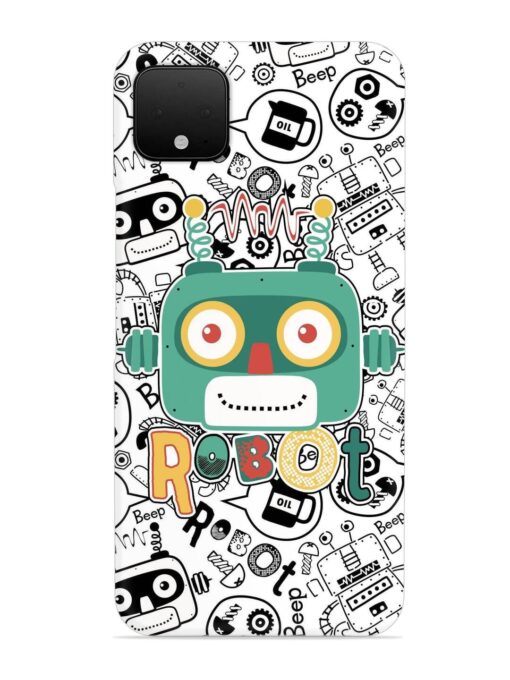 Robot Modern Seamless Pattern Snap Case for Google Pixel 4 Xl Zapvi