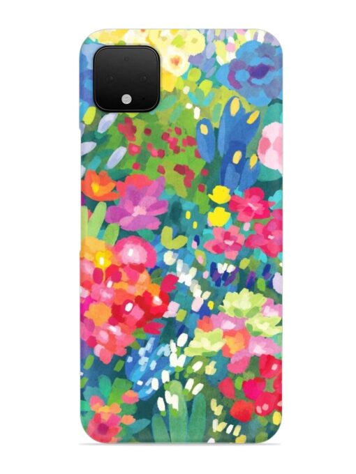 Watercolor Flower Art Snap Case for Google Pixel 4 Xl Zapvi