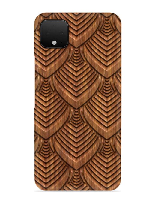 Carved Pattern On Snap Case for Google Pixel 4 Xl Zapvi