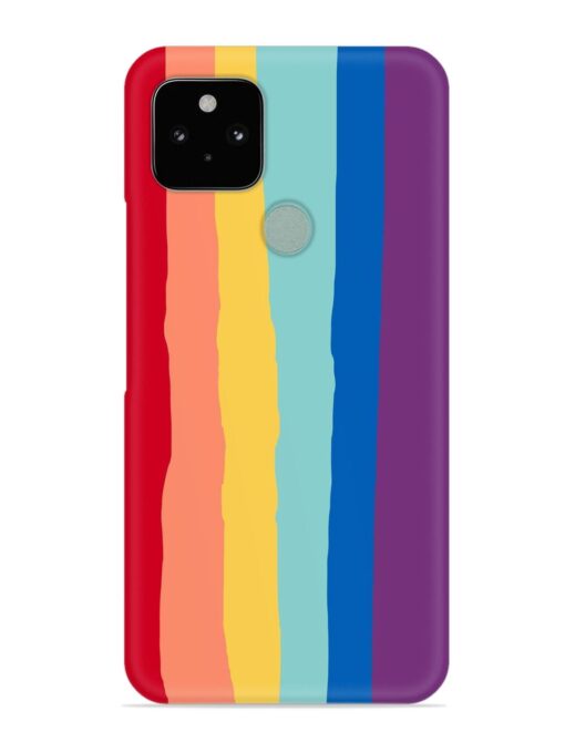 Rainbow Genuine Liquid Snap Case for Google Pixel 5 Zapvi