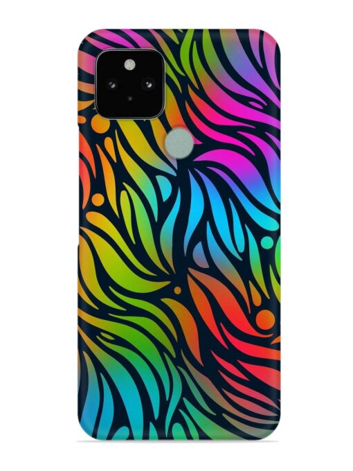 Abstract Leaf Design Snap Case for Google Pixel 5 Zapvi