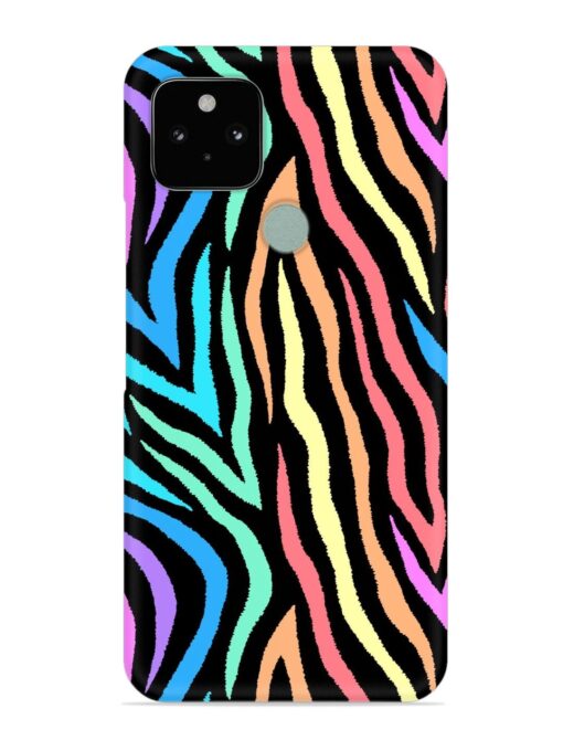 Colorful Abstract Zebra Snap Case for Google Pixel 5 Zapvi