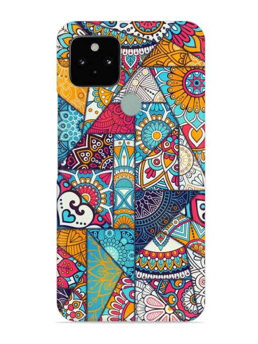 Patchwork Pattern Vintage Snap Case for Google Pixel 5 Zapvi