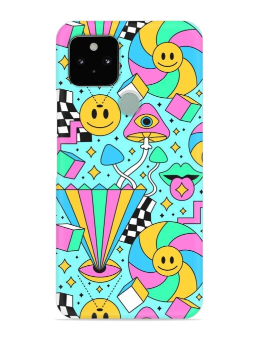 Trippy Rainbow 60S Snap Case for Google Pixel 5 Zapvi