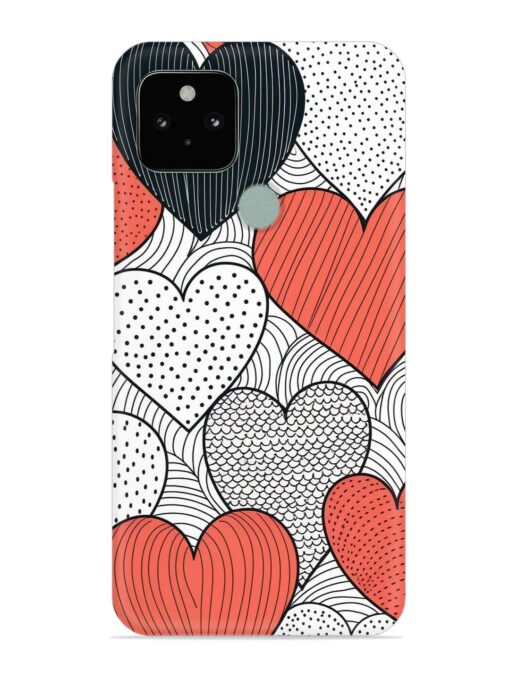 Girly Heart Seamless Snap Case for Google Pixel 5 Zapvi