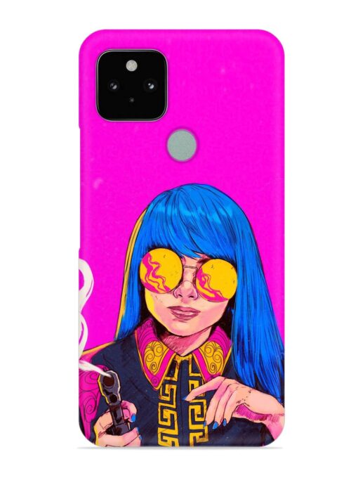 Aesthetic Anime Girl Snap Case for Google Pixel 5 Zapvi