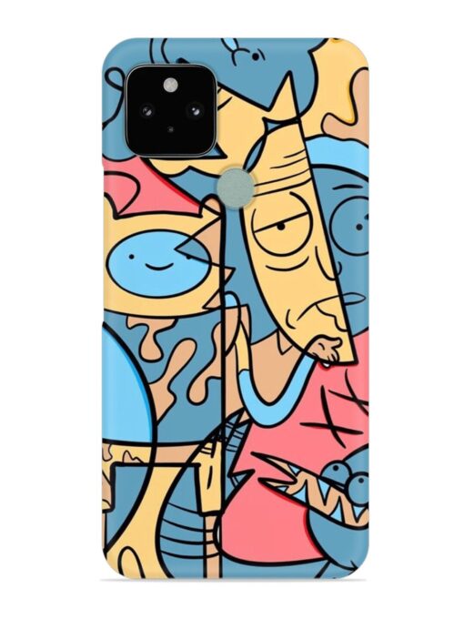 Silly Face Doodle Snap Case for Google Pixel 5 Zapvi