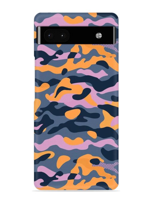 Camouflage Army Military English Orange Art Snap Case for Google Pixel 6A Zapvi