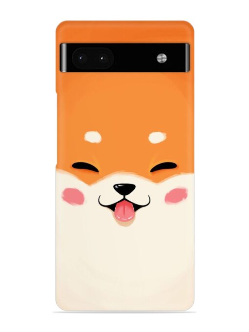 Cute Dog Face Vector Snap Case for Google Pixel 6A Zapvi