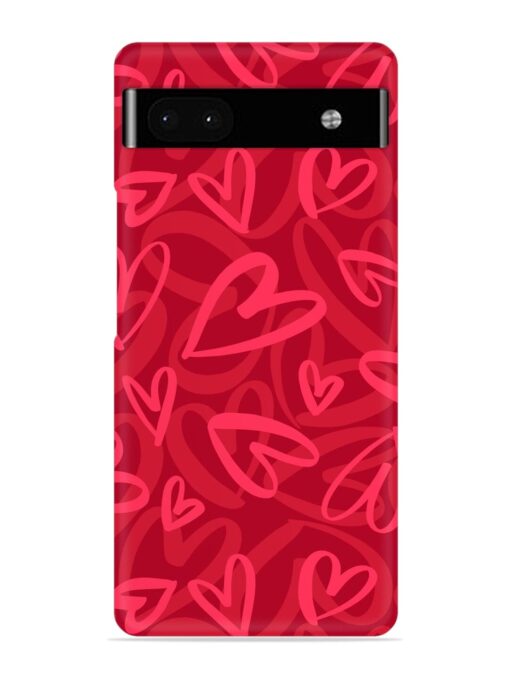 Seamless Romantic Pattern Snap Case for Google Pixel 6A Zapvi