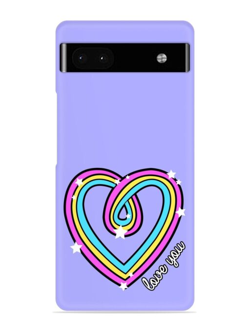 Colorful Rainbow Heart Snap Case for Google Pixel 6A Zapvi