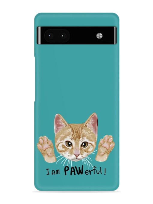 Typography Slogan Cat Snap Case for Google Pixel 6A Zapvi