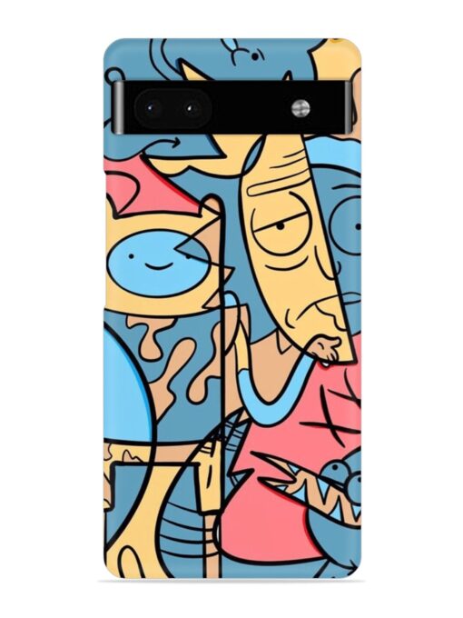 Silly Face Doodle Snap Case for Google Pixel 6A Zapvi