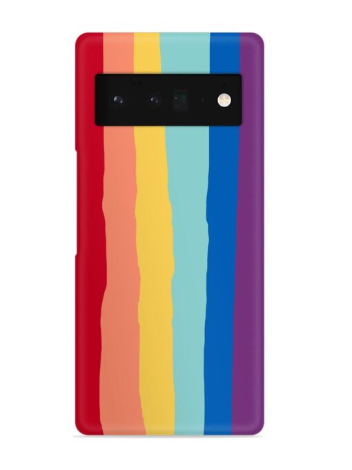 Rainbow Genuine Liquid Snap Case for Google Pixel 6 Pro Zapvi