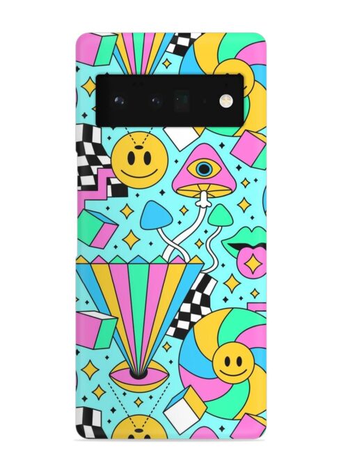 Trippy Rainbow 60S Snap Case for Google Pixel 6 Pro Zapvi