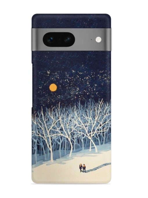 Full Moon Snowshoe Tour Snap Case for Google Pixel 7 Zapvi